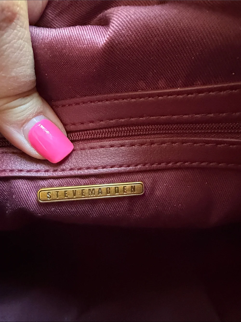 Steve Madden Bfreya Hobo Bag in Rust Wine